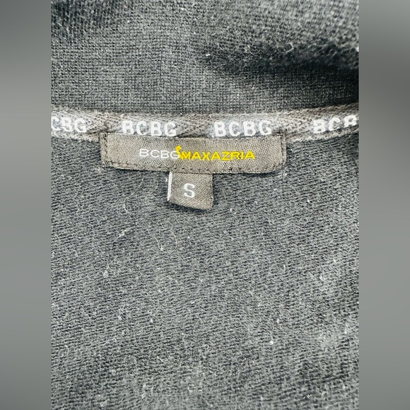 BCBG Max Azria Black Rhinestone Crown Zip Jacket Size S Y2K Glam Streetwear - Picture 4 of 10